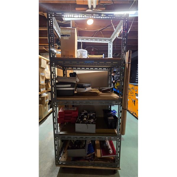 Metal Storage 4-Tiers Shelf & Contents - includes Vinyls Records, Hardware & More