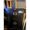 Image 3 : Black Filing Cabinet & Assorted Vintage Speakers - includes contents