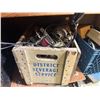 Image 4 : Wooden Workbench & Contents - includes Hand Tools, Hardware, Vintage Chest & More