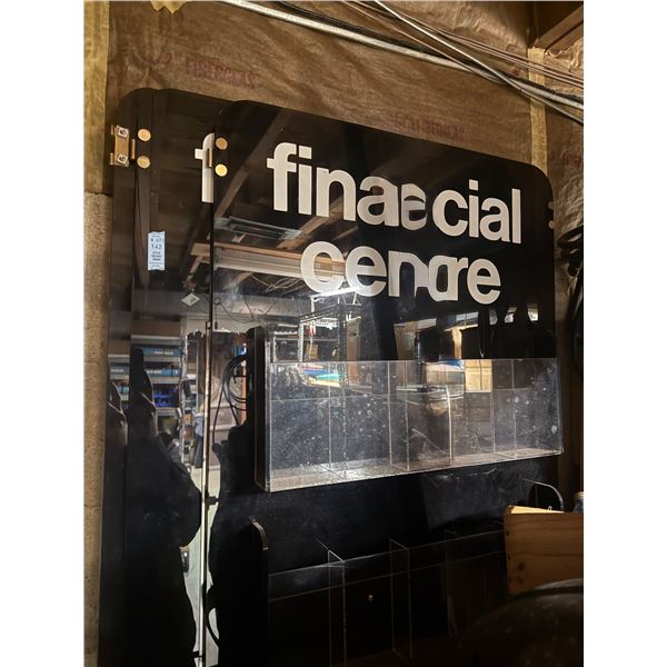 Group of 3 Commercial "Financial Centre" Plexiglass Doors Display