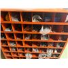 Image 3 : Heavy-Duty Rolling 72-Compartment Steel Hardware Bin Rack with Assorted Fasteners, Bolts, Nuts & Was