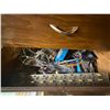 Image 4 : Heavy-Duty Wood Workbench with 8-Drawer Storage Unit & Audio Gear, Rewind Cranks, Reels & Components