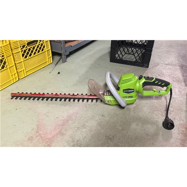 Greenworks 22" Corded Electric Hedge Trimmer with Rotating Handle & Hand Guard