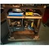 Image 1 : Wood Workshop Stand Cart with Hardware Tray, Hand Tools & Shop Supplies