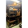 Image 1 : Industrial Steel Shelving Unit with Projector Carbon Arc Rods, Welding Wire & Media Hardware Parts