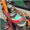 Image 3 : Wheeled Oxy-Acetylene / Gas Welding Cylinder Cart with Dual Tanks & Hose