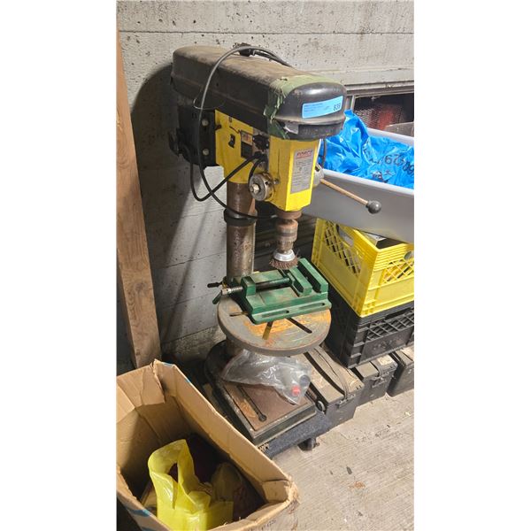 Force International 16-Speed Floor Drill Press with Vise