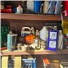 Image 2 : Workshop Shelving - Air Tank, Torque Converter, Jack Stands, Hitch Mount & Shop Supplies