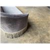 Image 9 : Four Hands Gray Coralie Curved Back Couch with Fringe 82"x30"