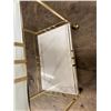 Image 10 : Brass Two Tier Bar Cart (Comsetic Wear/ Chipped Glass)28"x17"x29"