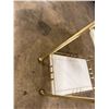 Image 6 : Brass Two Tier Bar Cart (Comsetic Wear/ Chipped Glass)28"x17"x29"