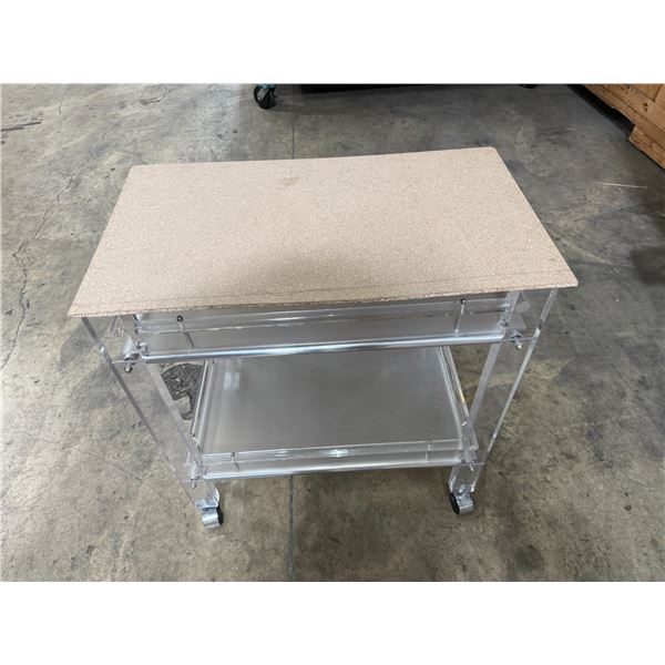 Geoffrey Bradfield Luctie Two Tier Bar Cart 31.5"x18"x33"