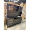 Image 3 : 2 PC Pantry/ Bar Cabinet with Sink 63"x16"x71" (Cosmetic Wear)