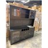 Image 4 : 2 PC Pantry/ Bar Cabinet with Sink 63"x16"x71" (Cosmetic Wear)