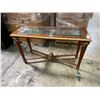 Image 1 : Councill Furniture Craftsmen Sofa Table with Glass Insert 60"x22"x34"