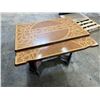 Image 10 : Antique Enamel Top Table with Pull Out Sides and Drawer 40"x26"x31"