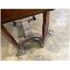 Image 5 : Antique Enamel Top Table with Pull Out Sides and Drawer 40"x26"x31"