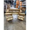 Image 1 : Full Size MCM Magnussn Headboard and (2) Night Stands