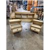 Image 2 : Full Size MCM Magnussn Headboard and (2) Night Stands