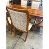 Image 16 : Hickory Manafacturing  Maple Inlaid Dinning Room Table 73"x41"x31" with 8 Hickory White Upholstered 