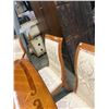 Image 25 : Hickory Manafacturing  Maple Inlaid Dinning Room Table 73"x41"x31" with 8 Hickory White Upholstered 