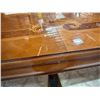 Image 7 : Hickory Manafacturing  Maple Inlaid Dinning Room Table 73"x41"x31" with 8 Hickory White Upholstered 