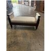 Image 2 : Hickory Chair Company Mahogany Upholstered Bench  52"x19"x20"