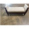 Image 3 : Hickory Chair Company Mahogany Upholstered Bench  52"x19"x20"