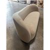 Image 4 : Rove Concepts Beige Curved Couch 88"x32"x14" (Cosmetic Wear)