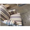 Image 11 : Style Upholstering  Inc. Queen Anne Style Striped Winback Chair 27"x27"x17"