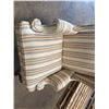 Image 13 : Hickory Chair Company Striped Winback Chair 25"x30"x20"