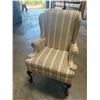 Image 21 : Hickory Chair Company Striped Winback Chair 25"x30"x20"