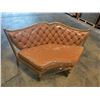 Image 3 : Vintage Tufted Curved Seat 65"X32"x18" (Center of 3 PC Set if Wanted to Make Back to Sectional) (Cos