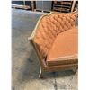 Image 6 : Vintage Tufted Curved Seat 65"X32"x18" (Center of 3 PC Set if Wanted to Make Back to Sectional) (Cos