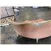Image 9 : Vintage Tufted Curved Seat 65"X32"x18" (Center of 3 PC Set if Wanted to Make Back to Sectional) (Cos