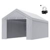Image 1 : NIB Vevor Gray 10x20 Carport Replacement Cover Model SXYQCPBHDC10X20