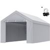 Image 1 : NIB Vevor Grey Carport Replacement Cover for 10x20 Style SXYQCPBHDC10x20