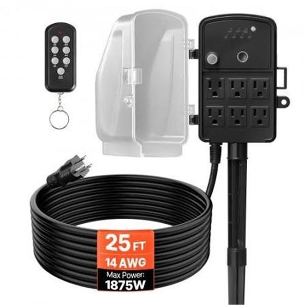 NIB Vevor Outdoor Power Stake Timer Model ZX-06RC with 50Ft Cord
