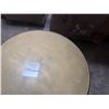 Image 9 : Gold Tone Rococo Style Table with Glass Top 28"x30"