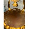 Image 16 : Gold Tone Rococo Style Table with Glass Top 28"x30"