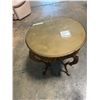 Image 2 : Gold Tone Rococo Style Table with Glass Top 28"x30"