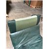 Image 7 : Saporiti Italia Green Leather and Chrome Chair (Cosmetic Wear)
