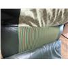 Image 13 : Saporiti Italia Green Leather and Chrome Chair (Cosmetic Wear)