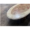 Image 12 : Signed Mueller Marble Top with Carved Base Coffee Table 59"x27"x17"