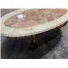 Image 13 : Signed Mueller Marble Top with Carved Base Coffee Table 59"x27"x17"