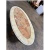 Image 1 : Signed Mueller Marble Top with Carved Base Coffee Table 59"x27"x17"