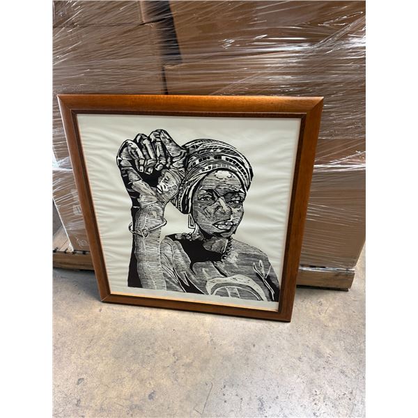 Signed  Traci Mims  "Soul Flower" Wall Art 27.5"x29" Number 3/15