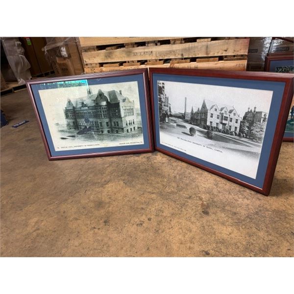 (2) Framed University of Pittsburgh Wall Art 36"x26"