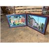 Image 1 : (2) Assorted Building Wall Art 36"x26" (One is Signed)
