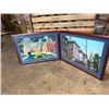 Image 2 : (2) Assorted Building Wall Art 36"x26" (One is Signed)
